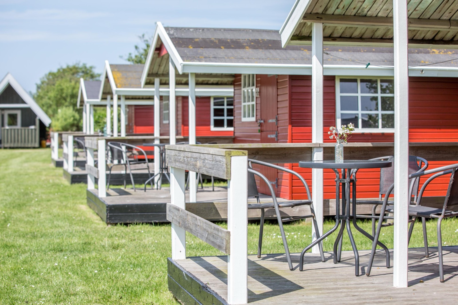 Hytte - Fanøhytte set udefra, på Rødgaard Camping