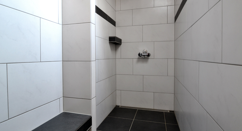 Servicebygning - toiletfaciliteter på Rødgaard Camping